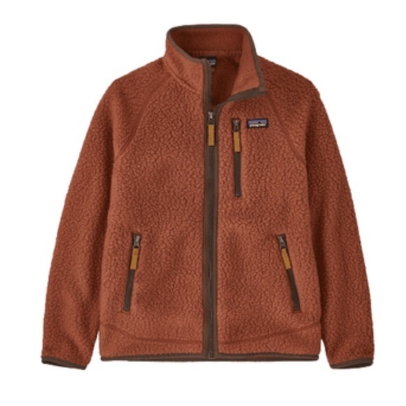 Patagonia Kids Retro Pile Fleece Zip Up Jacket Sisu Brown xl - Picture 1 of 5